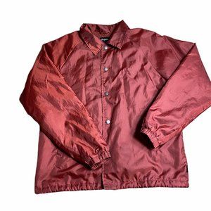 Brixton Burgundy Fleece Lined Coach Jacket
